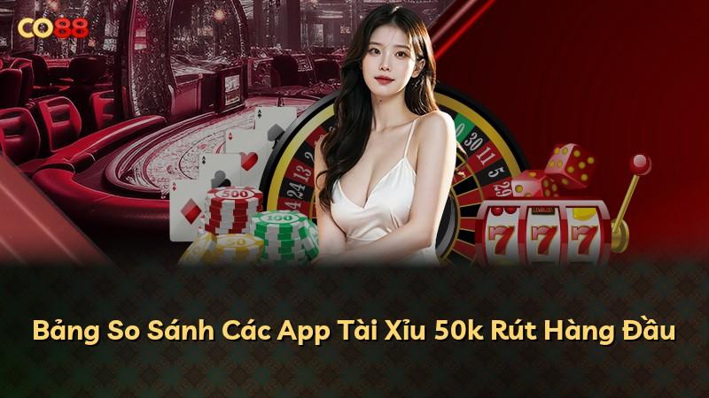 Bảng So Sánh Các App Tài Xỉu 50k Rút Hàng Đầu